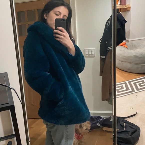 COPY - Heartloom | faux fur blue jacket | s - Picture 3 of 6